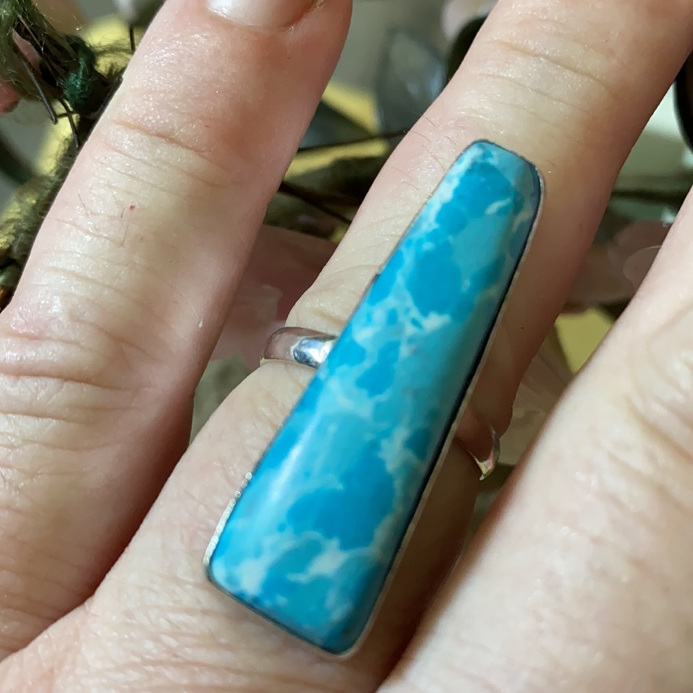 Vintage 925 Larimar ring - Picture 3 of 5